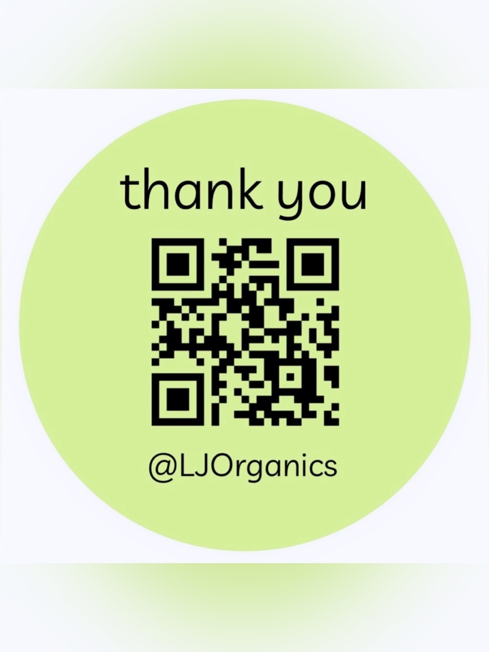 50 CUSTOM STICKERS - 2” ROUND - ‘THANK YOU’ - W/ YOUR QR CODE & CLOSET NAME